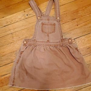 5T art class overall skirt brown